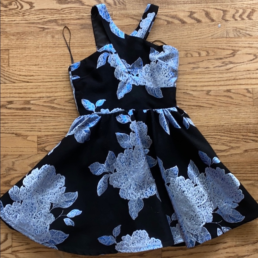 floral black dress